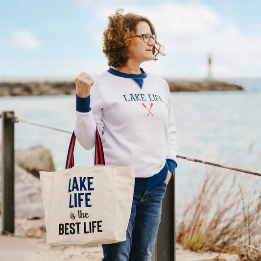 Lake Life is the Best Life- 100% Cotton Twill Gift Bag