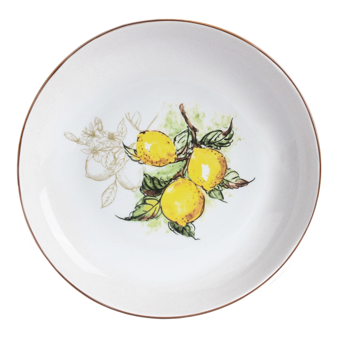 Lemon Vine 5-Piece Porcelain Pasta Set