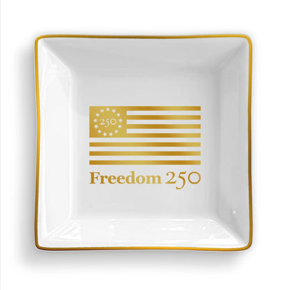 Gold Flag 250 Square Trinket Tray Dish - Officially Licensed - NY Gift Boutique