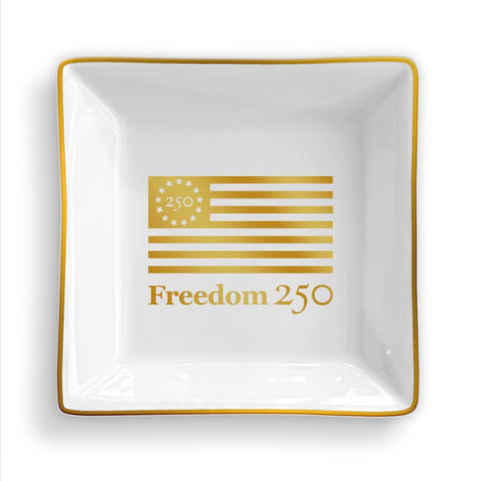 Gold Flag 250 Square Trinket Tray Dish - Officially Licensed