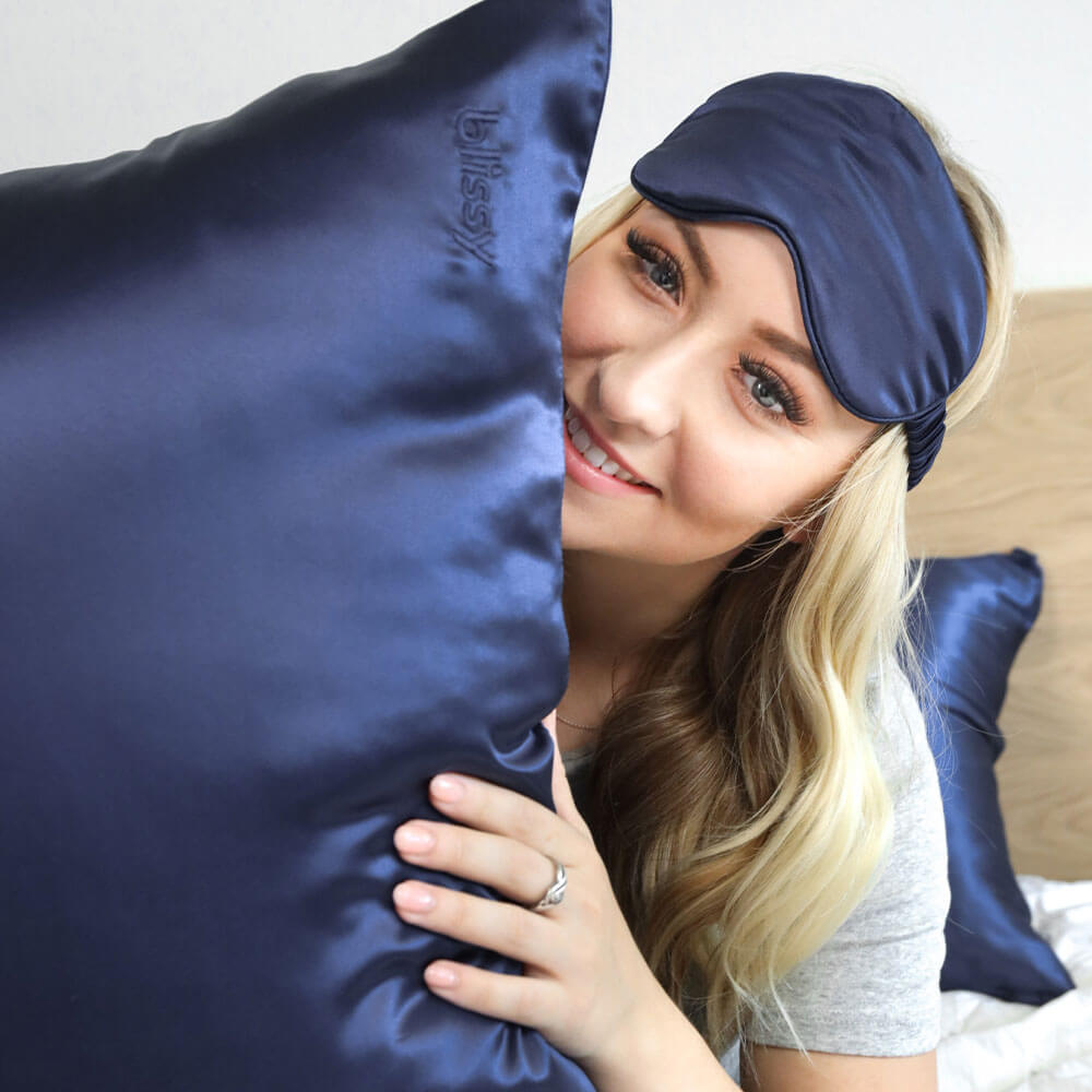 Silk Pillowcase - Blue