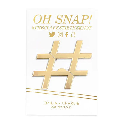 Gold "Oh SNAP" Hashtag Custom Bottle Opener