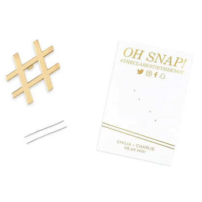 Gold "Oh SNAP" Hashtag Custom Bottle Opener