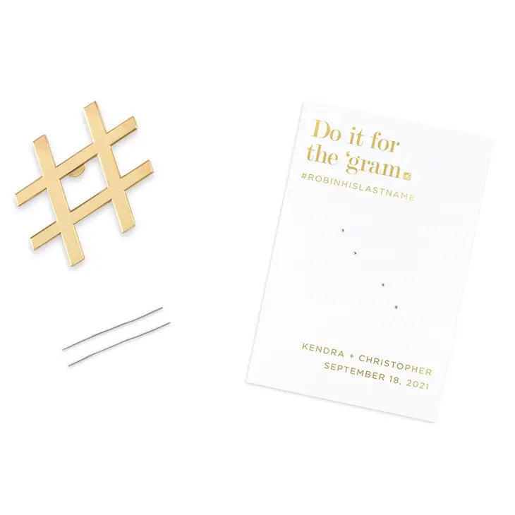 Gold "DO IT FOR THE GRAM" Hashtag Custom Bottle Opener