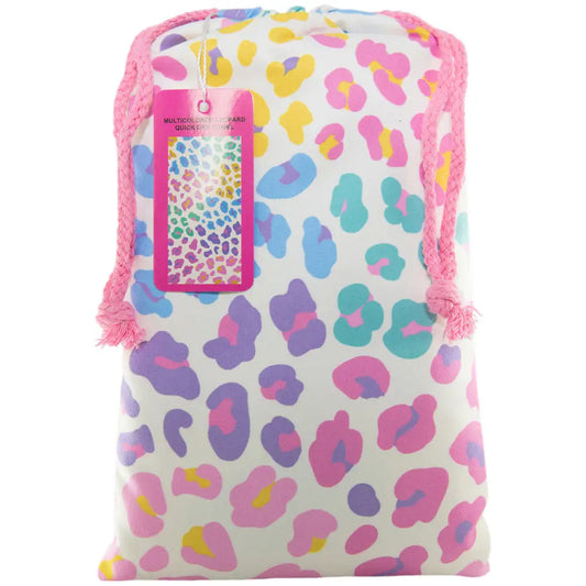 Multicolored Leopard Quick Dry Beach Towel