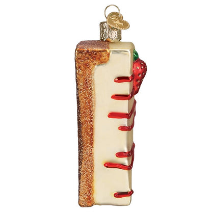 Cheesecake Blown Glass Ornament