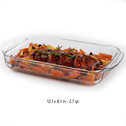 Libbey Baker's Basics 3 Piece Glass Casserole Baking Dish Set