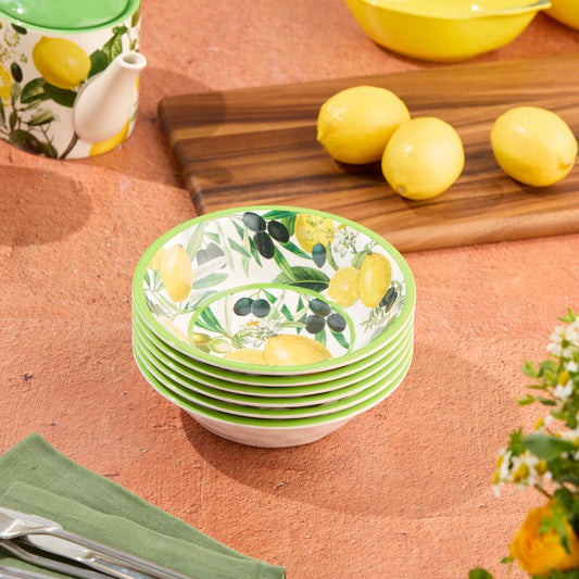 Limone Melamine All Purpose Bowl 7.5 X 2 Set of 12