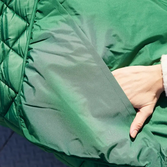 Grey Waterproof Quilted Puffer Blanket