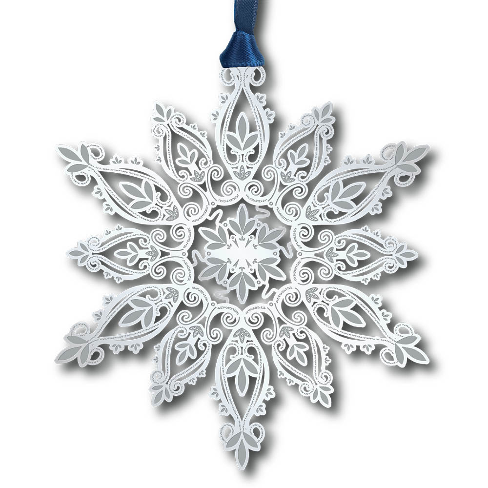 Wondrous Snowflake Brass Ornament