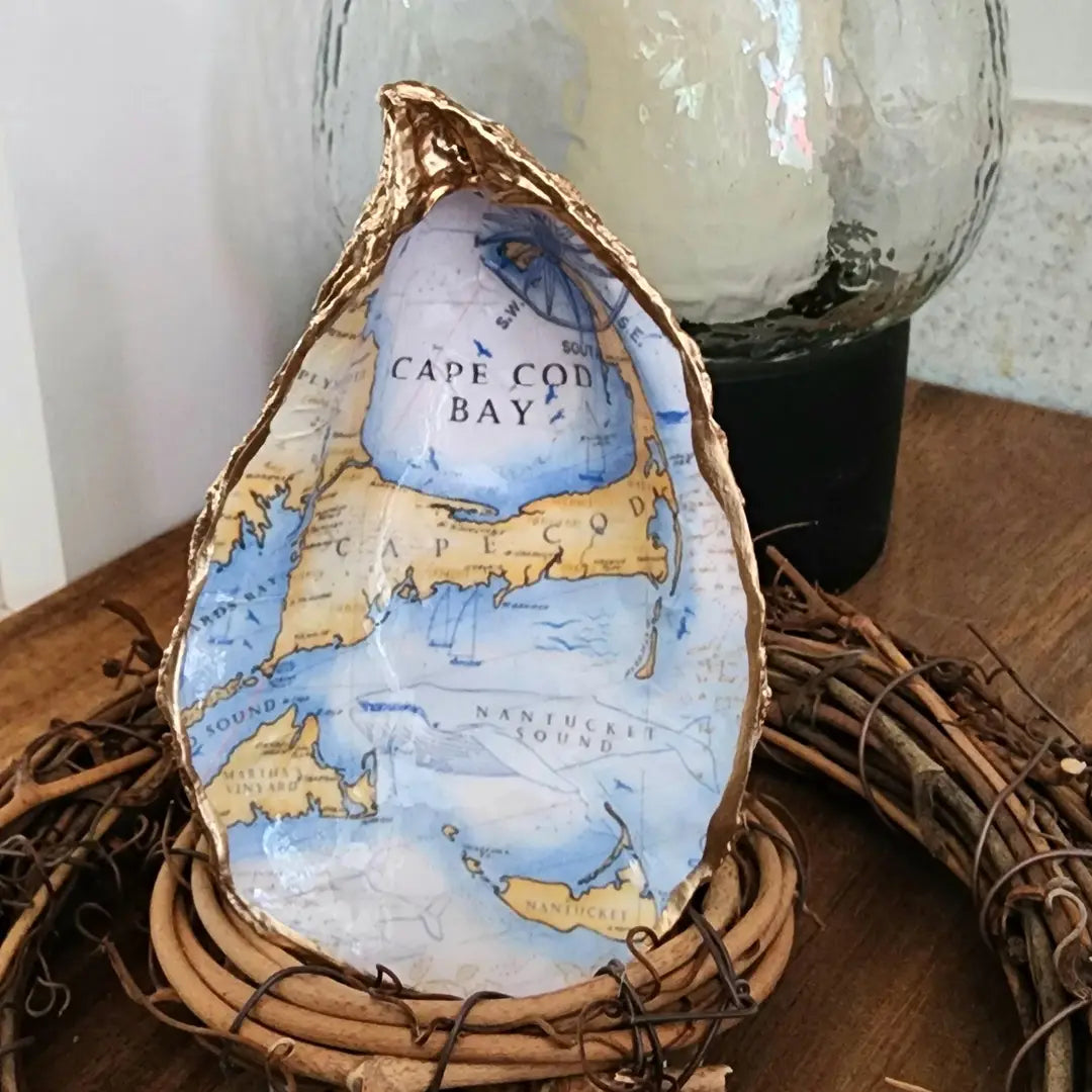 Cape Cod Bay Oyster Shell Dish | Coastal Keepsake Gift