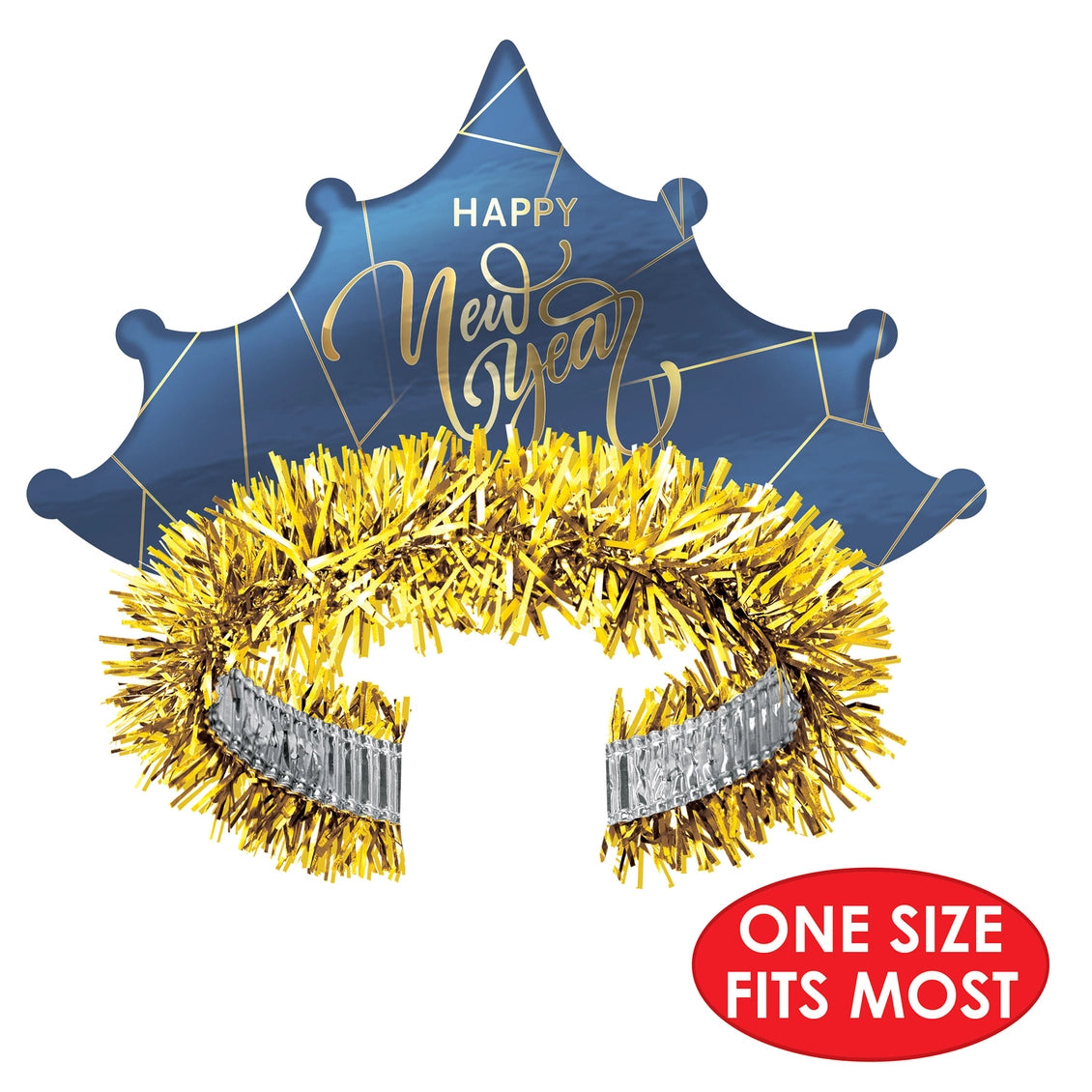 Midnight Blue and Gold New Year Tiaras, Pack of 50