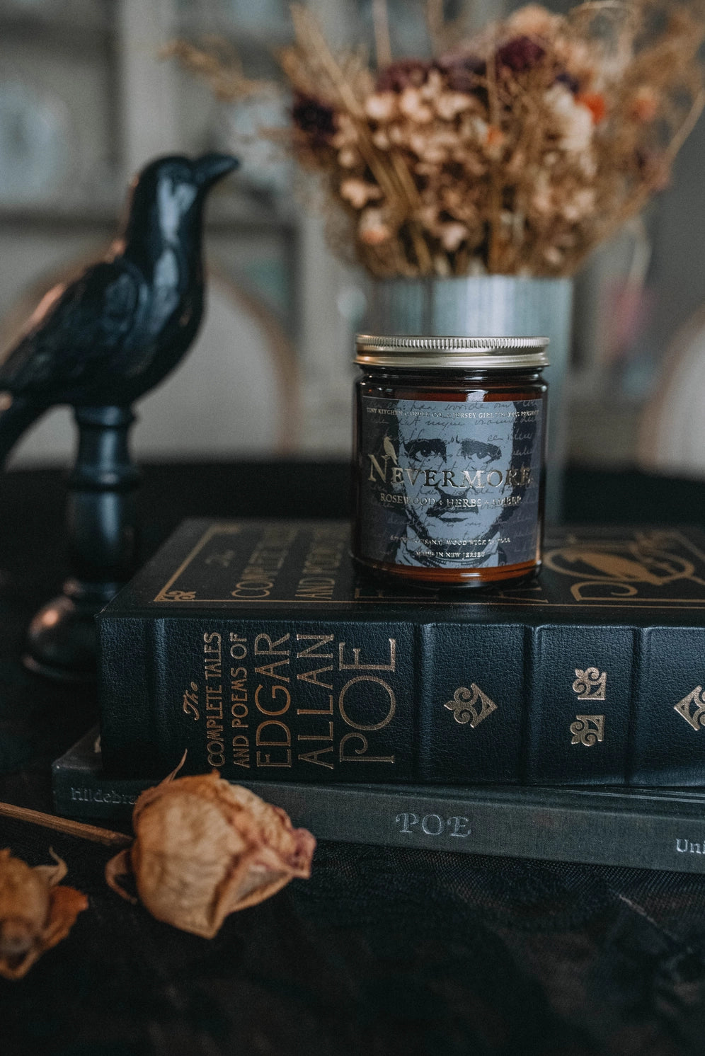 Nevermore Wood Wick Candle- 8 oz.