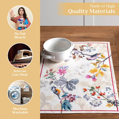 Equinoxe - Beige - Placemats 100% Cotton 13" X 19" - Set of 4