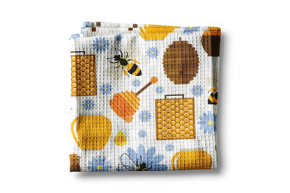 Honey Apiary Beekeeper Waffle Weave Towel