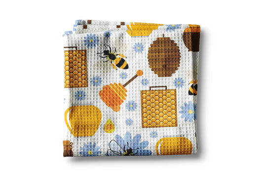 Honey Apiary Beekeeper Waffle Weave Towel