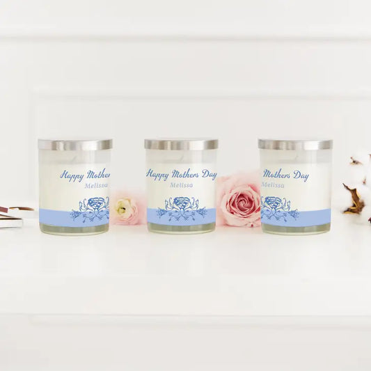 Personalized Glass Jar Candle with Lid - Happy Mother's Day