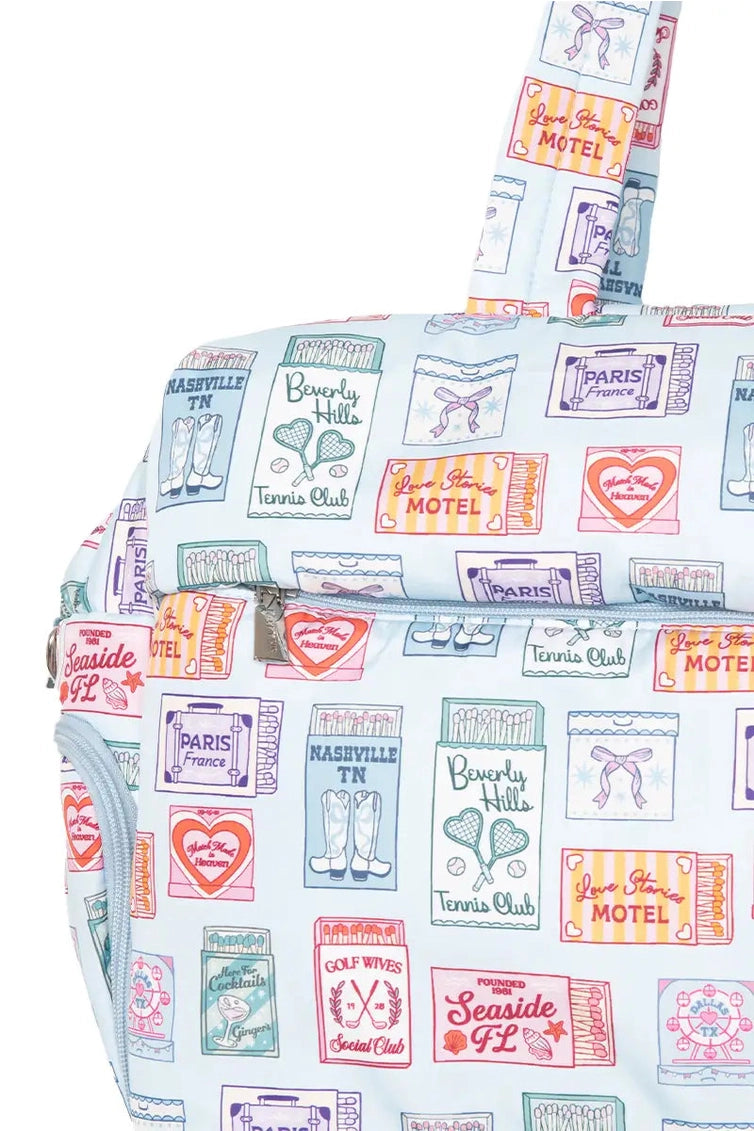 Traveling Matchbook Cover Weekender Bag