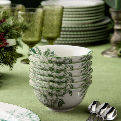 Winter Evergreen All Purpose Bowl 4.75" Set of 6