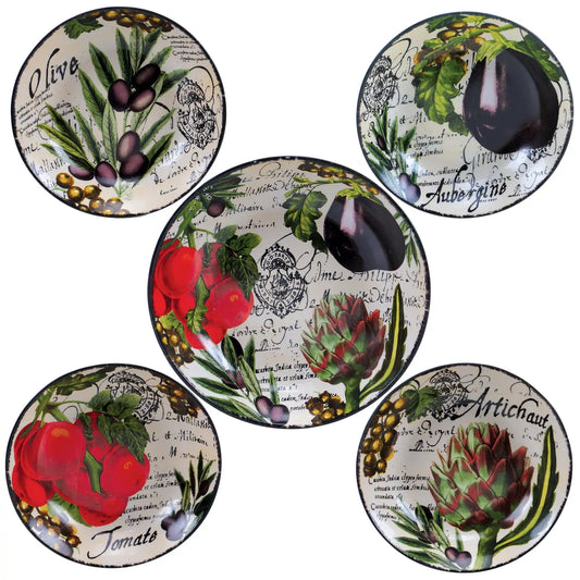 5 Pc. Pasta Sets Botanical Veggies © Tre Sorelle Studios