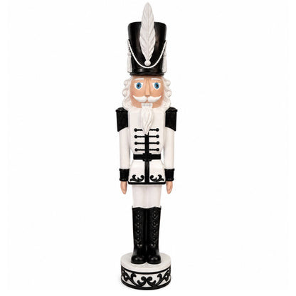 37 Inch Black and White Christmas Nutcracker— Haute Decor