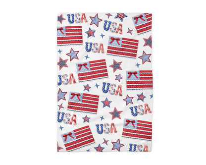 July 4th US Flag Waffle Weave Towel - NY Gift Boutique