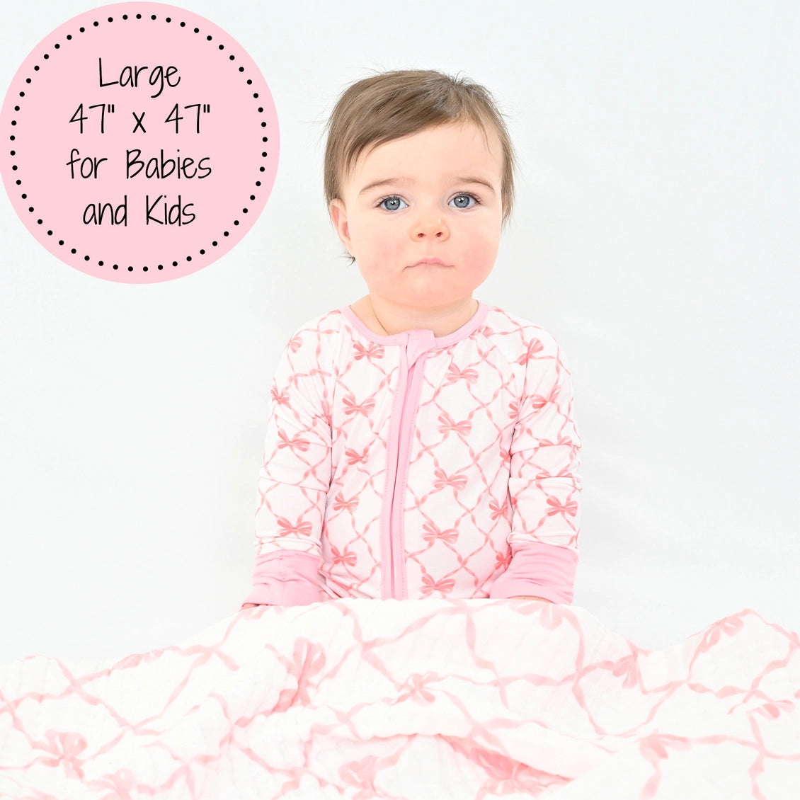 Beautiful Bows Baby Toddler Muslin Blanket