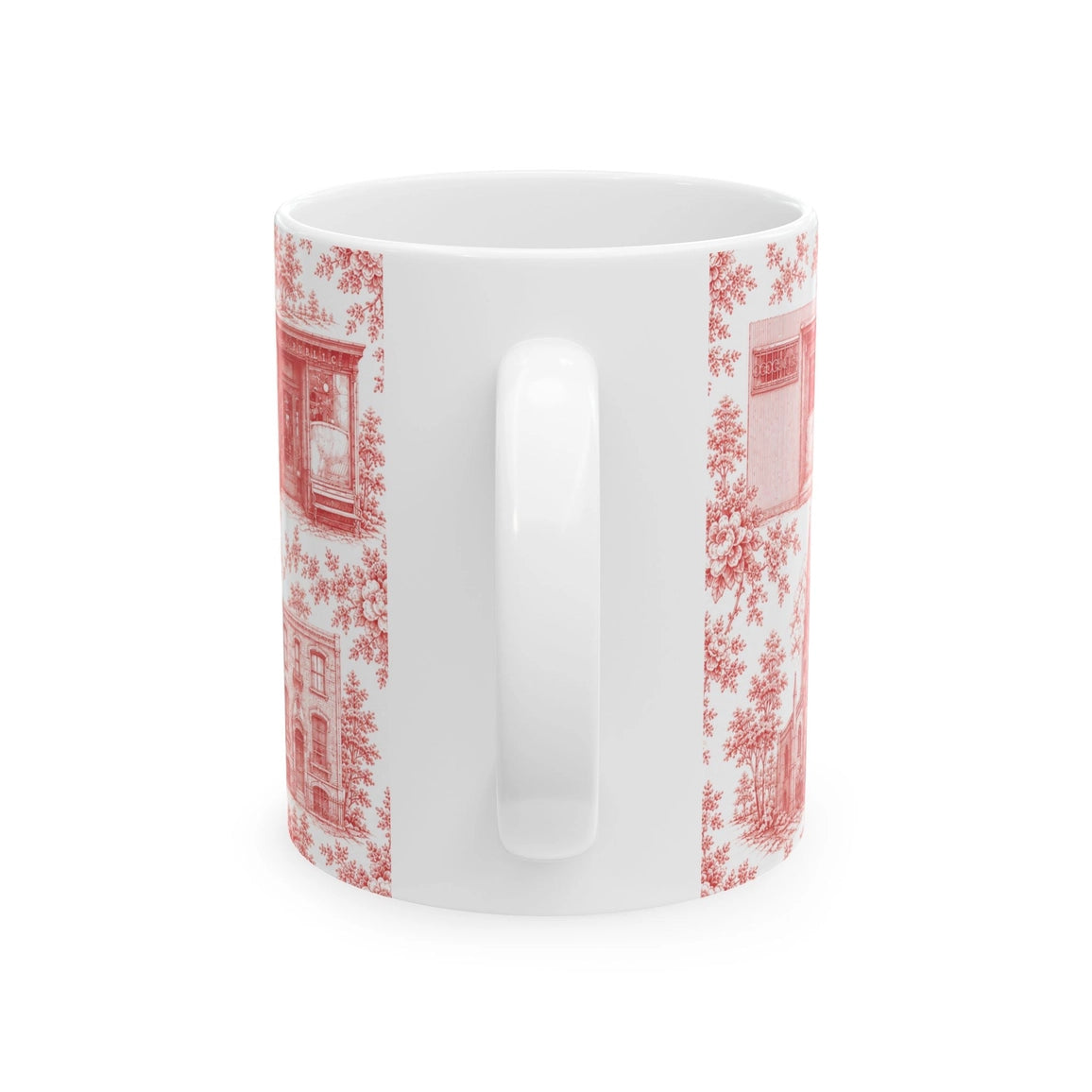 Cobble Hill Blue Toile De Jouy Chinoiserie Ceramic Mug
