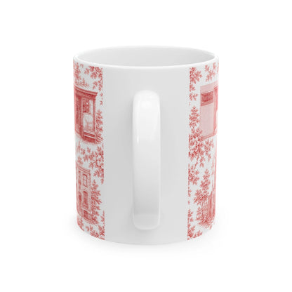 Cobble Hill Blue Toile De Jouy Chinoiserie Ceramic Mug