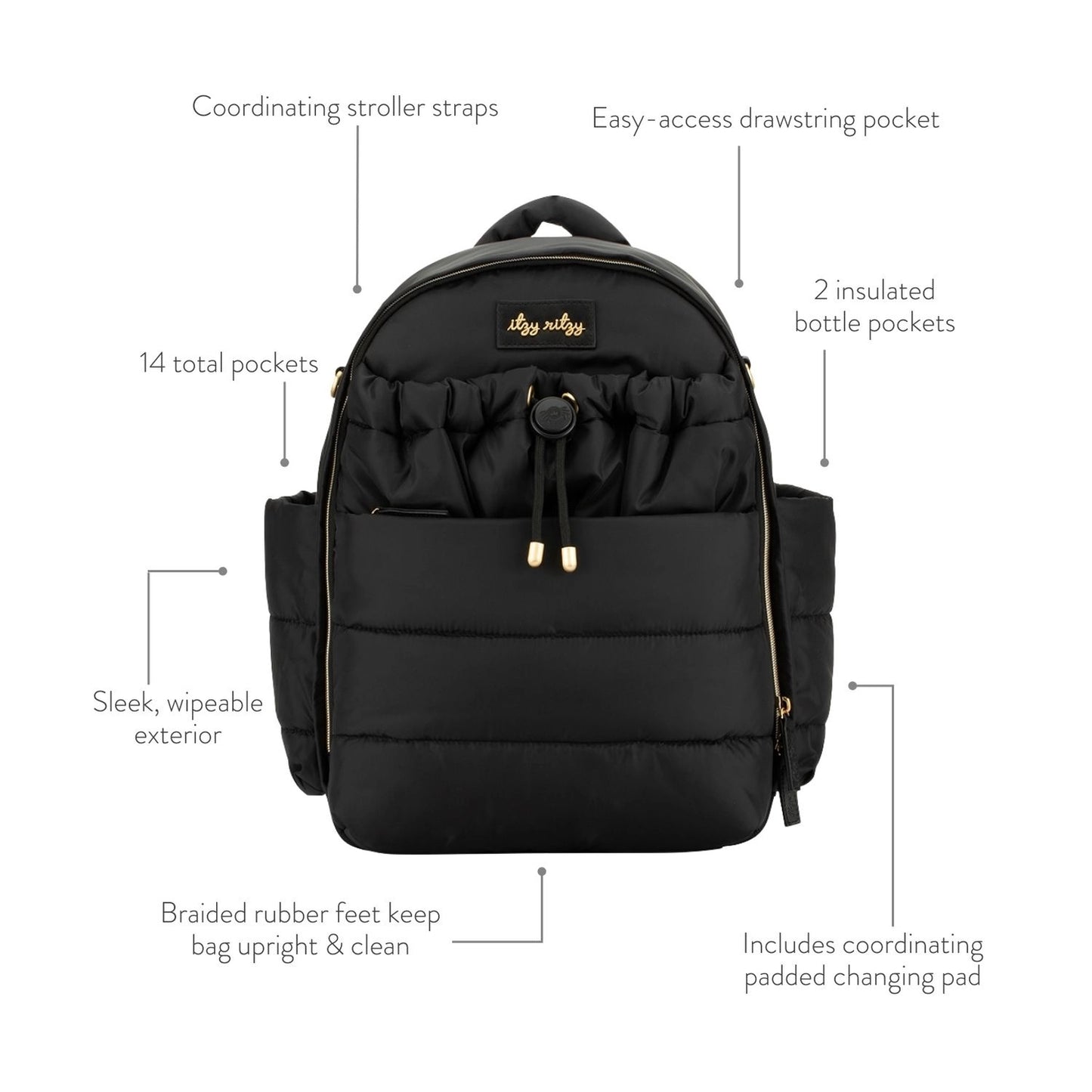 Dream Backpack™ Midnight Black Diaper Bag