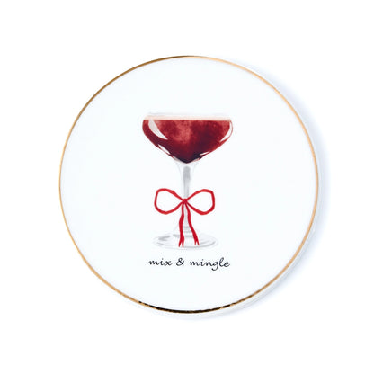 Holiday Cheers Ceramic Coaster Set of Four