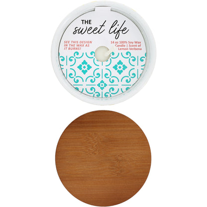 La Dolce Vita 14oz 100% Soy Wax Reveal Candle Lemon Verbena