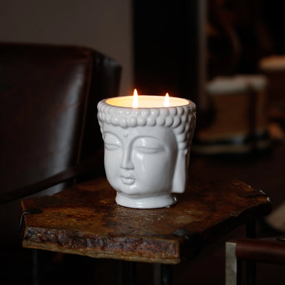 White Buddha Perfumed Candle – French Gardenia