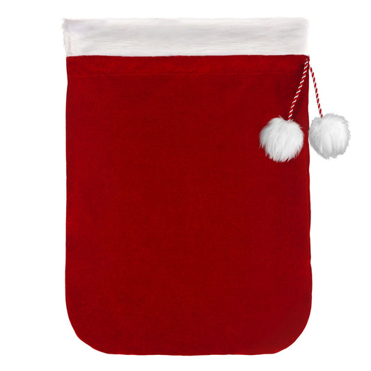 Deluxe Red & White Christmas Santa Gift Bag with Fur Cuff (Ships Sept 3, 2026)