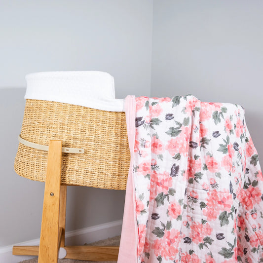 Pretty in Peony Baby Toddler Muslin Blanket