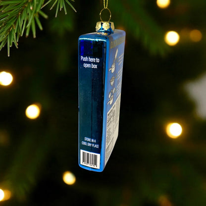 Macaroni and Cheese Glass Ornament