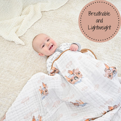 Noah's Ark Baby Toddler Muslin Blanket