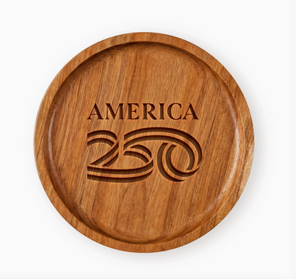 America250™ Engraved Acacia Wood Tray - Officially Licensed