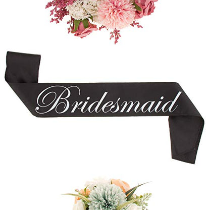 Bridesmaid Sash (Set of 5) - Black