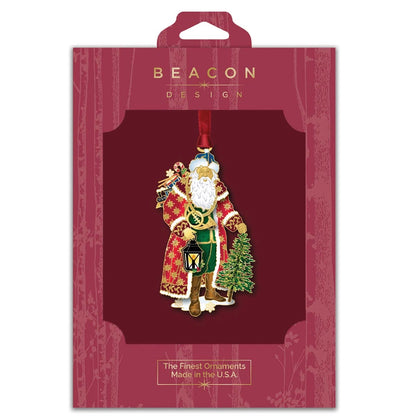 Vintage Santa Brass Ornament