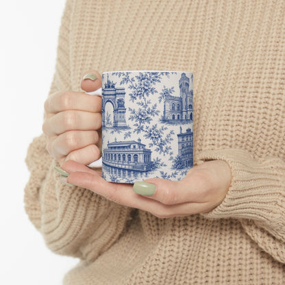 Park Slope Toile De Jouy Chinoiserie Ceramic Mug