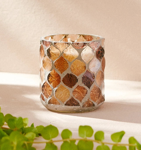 Small Mosaic Candle