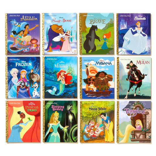 Ultimate 12 Book Disney Princess Classic Little Golden Books Box Set