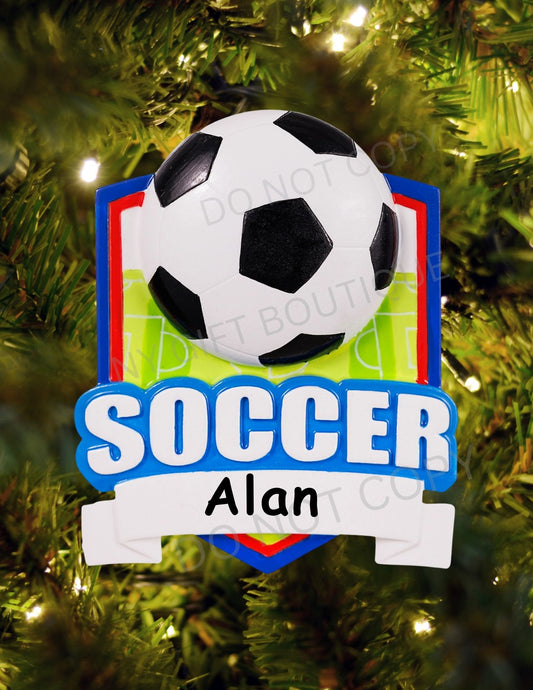 Soccer Shield Personalized Ornament