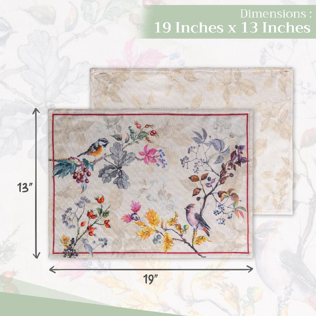 Equinoxe - Beige - Placemats 100% Cotton 13" X 19" - Set of 4