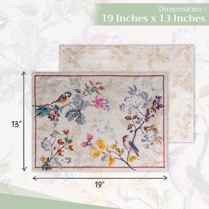 Equinoxe - Beige - Placemats 100% Cotton 13" X 19" - Set of 4
