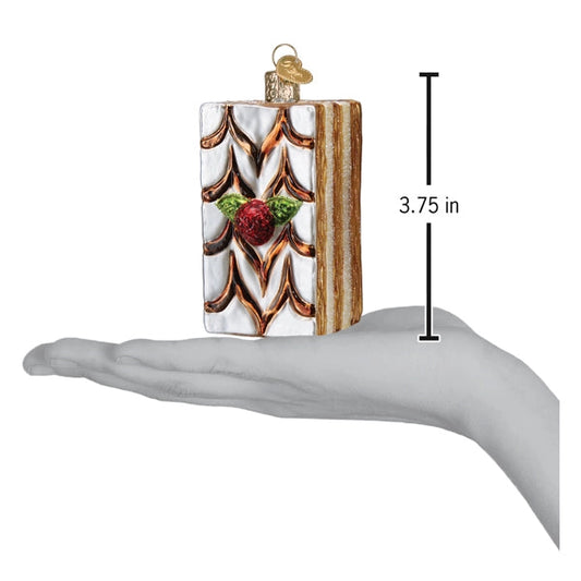 Napoleon Pastry Blown Glass Ornament