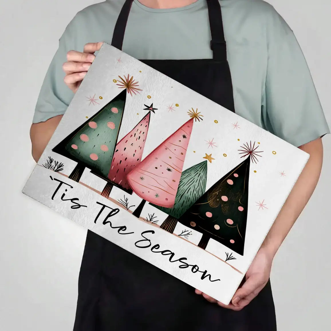 'Tis The Season Tempered Glass Cutting & Serving Board