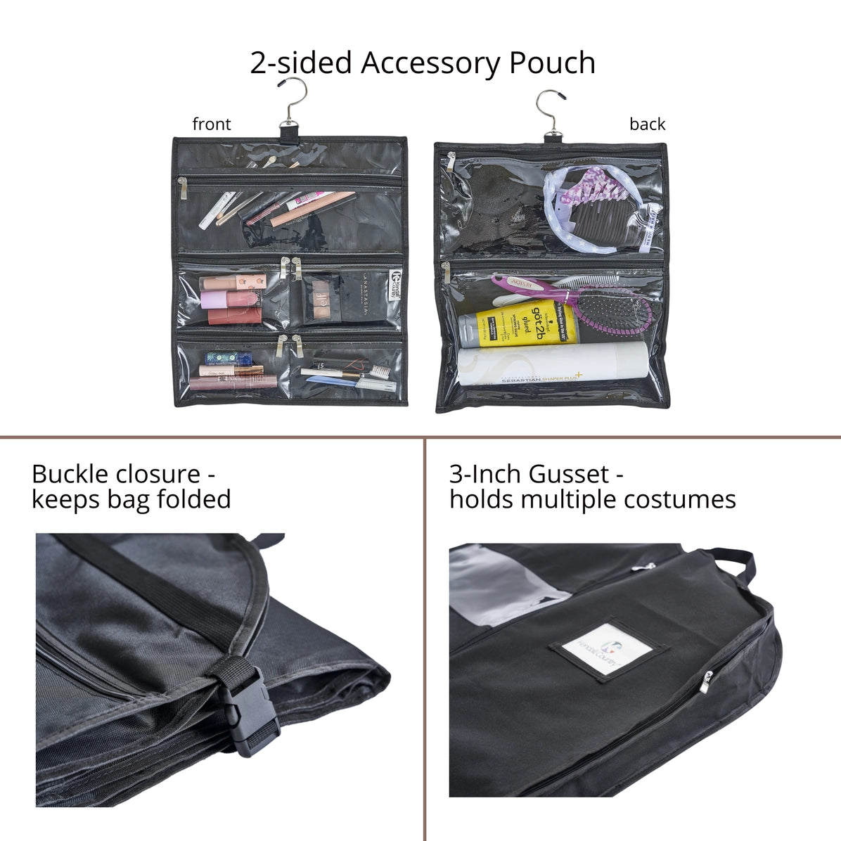 52" Waterproof Garment Bag with Accessory Pouch