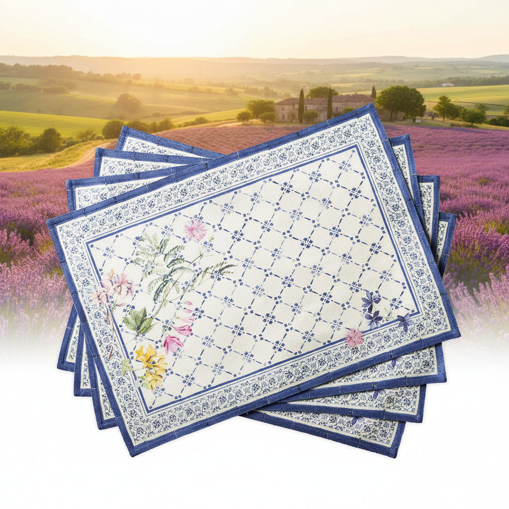 Faience - Placemats 100% Cotton 13" X 19" - Set of 4